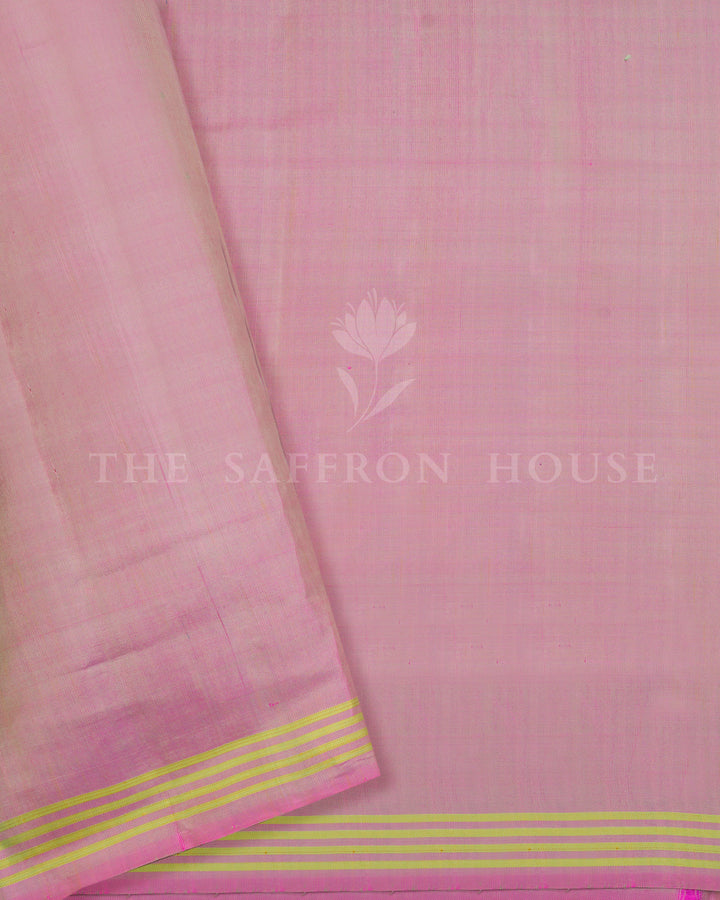 Fuchsia Handwoven Single Ikat Patola Saree - TSH6016