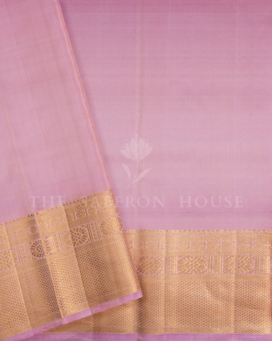 Pastel Pink Handwoven Korvai Kanjivaram Silk Tissue Saree - TSH250204
