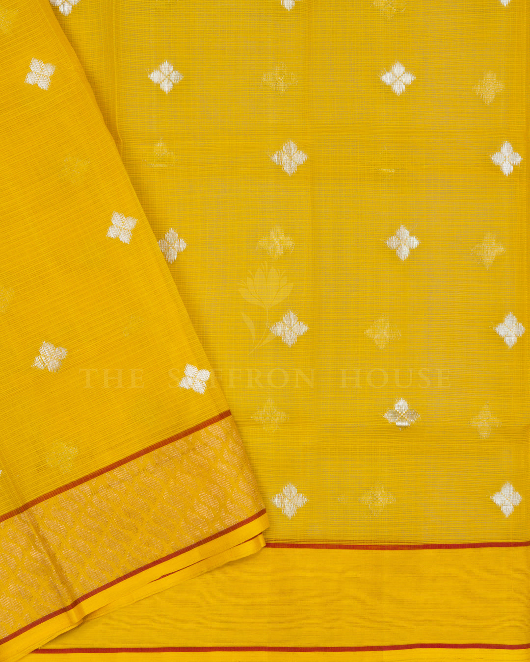 Mustard Yellow Handwoven Pure Zari Kota Saree - TSH2506007