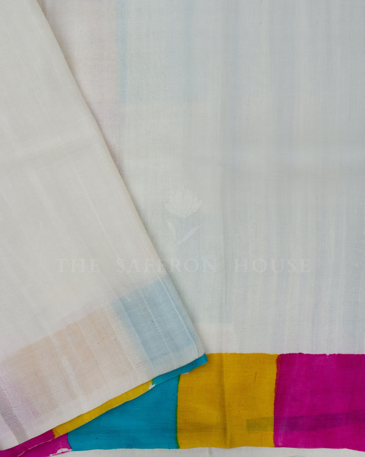Black Handwoven Tussar Silk Saree - TSH846004
