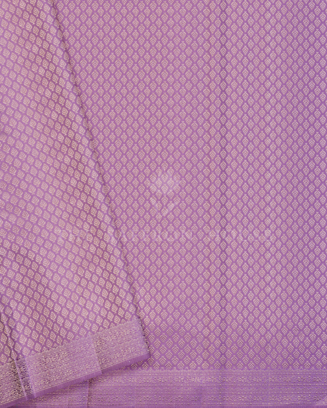 Turquoise Blue And Lilac Handwoven Kanjivaram Silk Saree - TSH250123