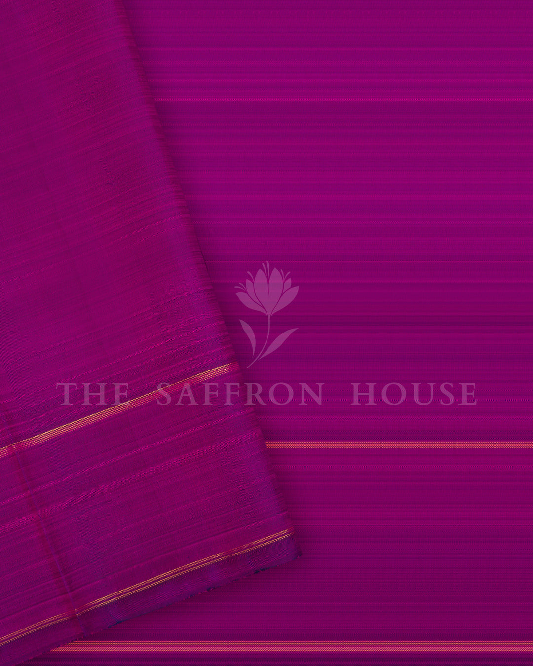 Bright Magenta Pink And Purple Handwoven Kanjivaram Silk Saree - TSH250135
