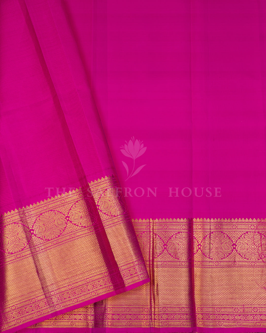 White and Mustard Handwoven Kanjivaram Silk Saree - TSH123