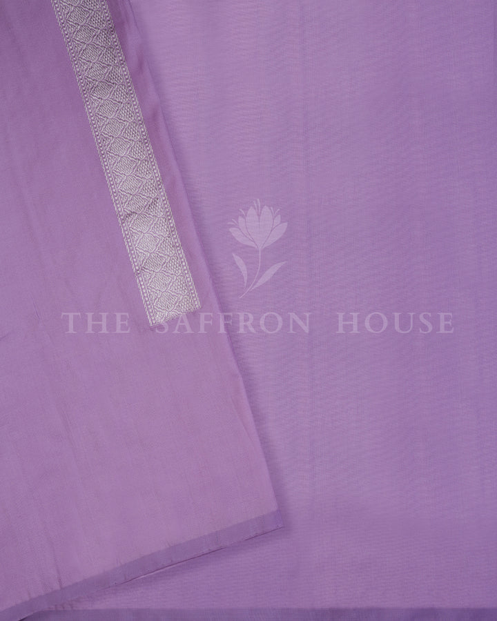 Lavender Handwoven Mashru Banarasi Saree - TSH250526