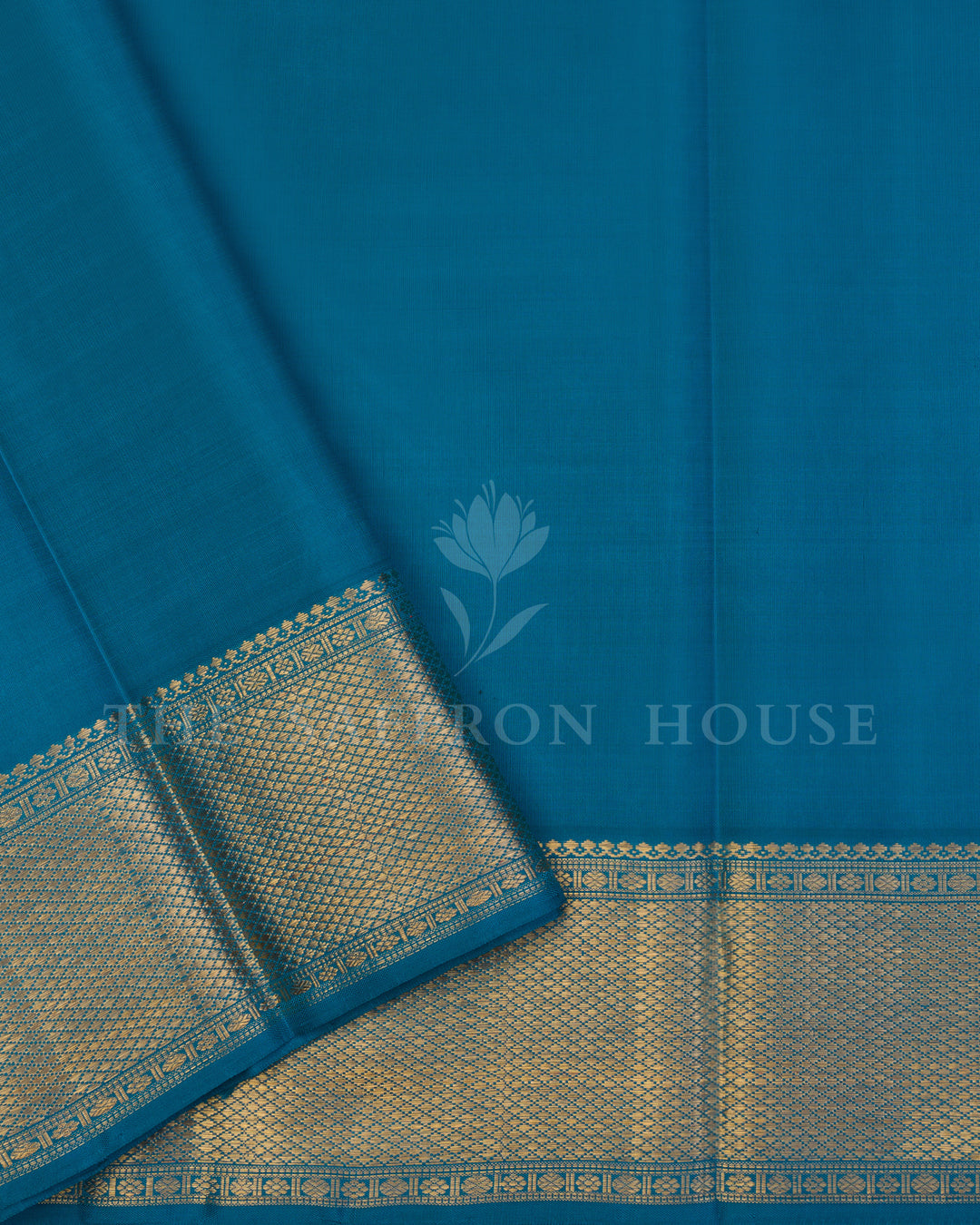 Teal Blue Handwoven Kanjivaram Silk Saree - TSH250052