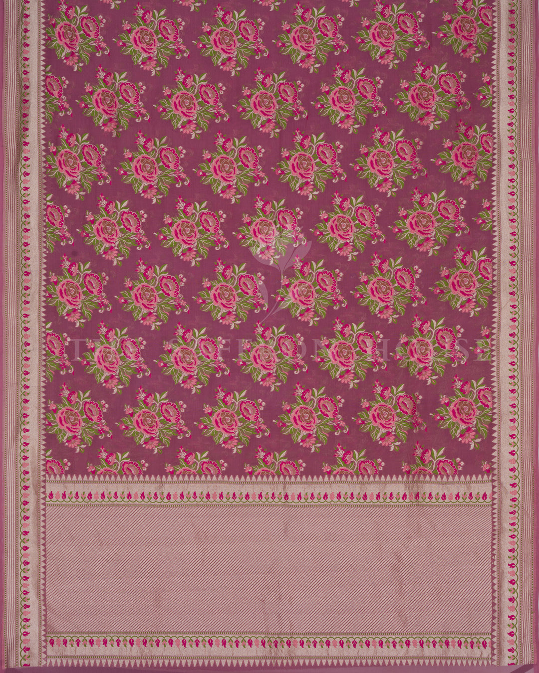 Tea Rose Pink Handwoven Khaddi Georgette Banarasi Saree - TSH250520