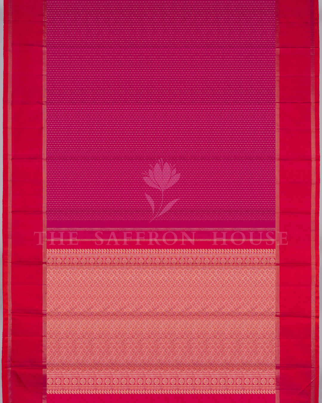 Handloom Kanjivaram Silk Saree in Rani Pink And Fuchsia Pink - TSH250185