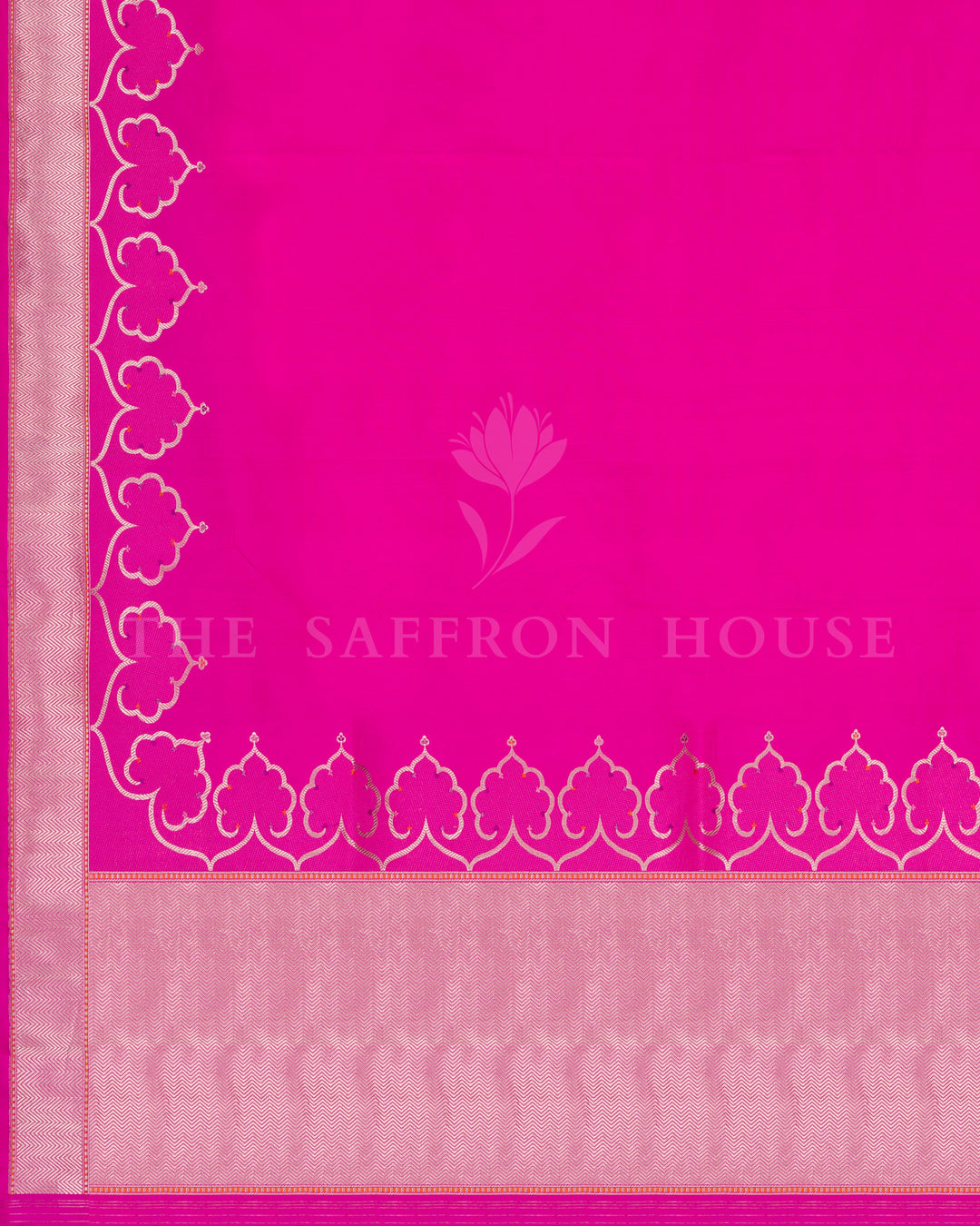 Fuchsia Handwoven Mashru Banarasi Saree - TSH250517