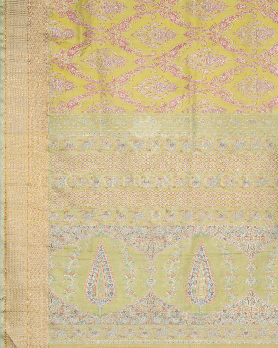 Collector’s Kanchi Jamdhani Saree with Intricate Meenakari – A 12-Month Masterweave - TSH000014