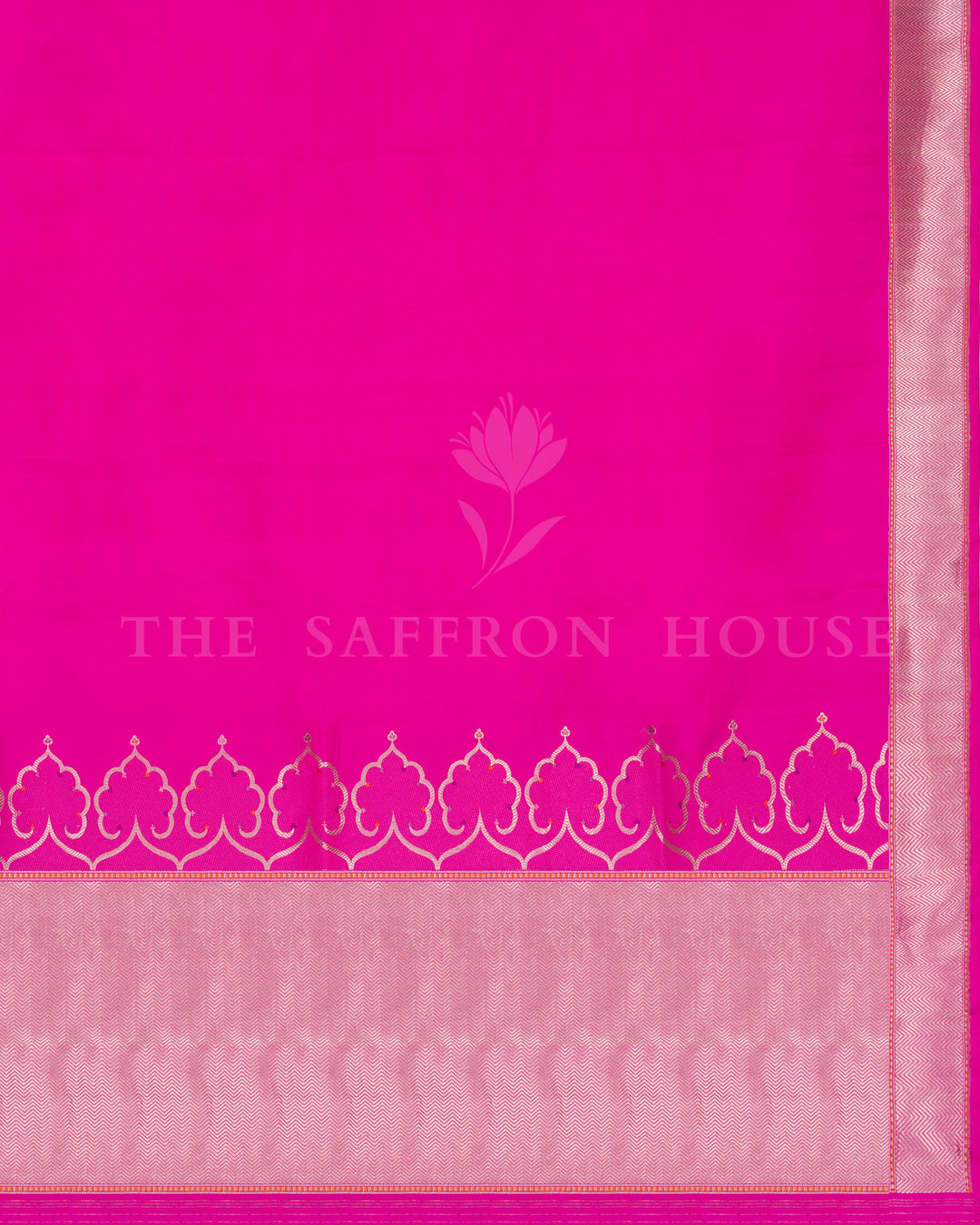 Fuchsia Handwoven Mashru Banarasi Saree - TSH250517