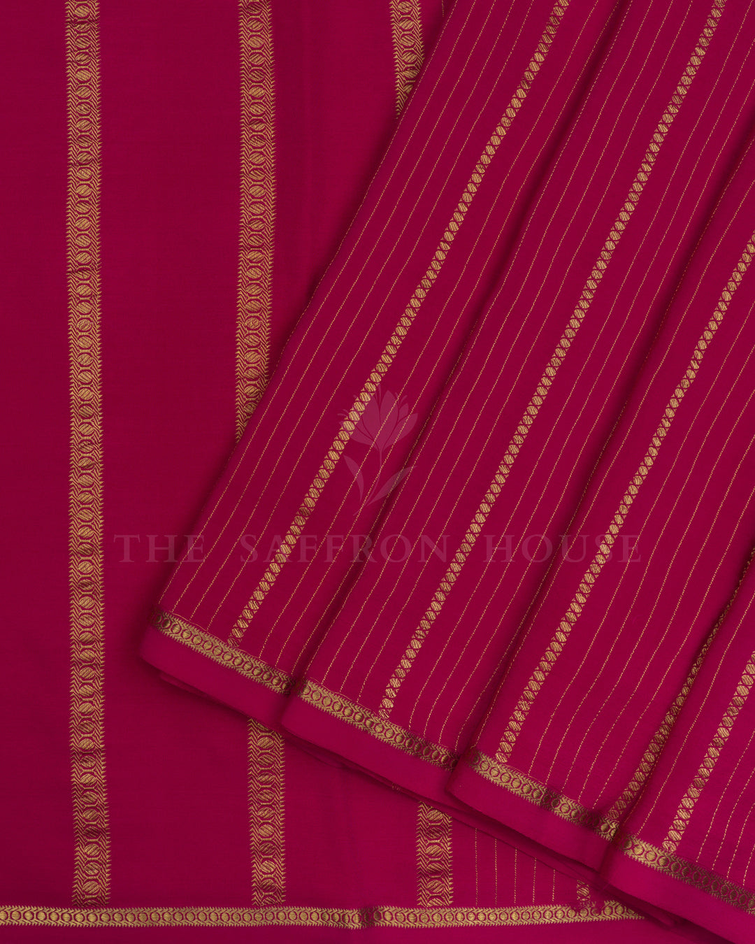 Rani Pink Pure Zari Mysore Silk Saree - TSH2506099