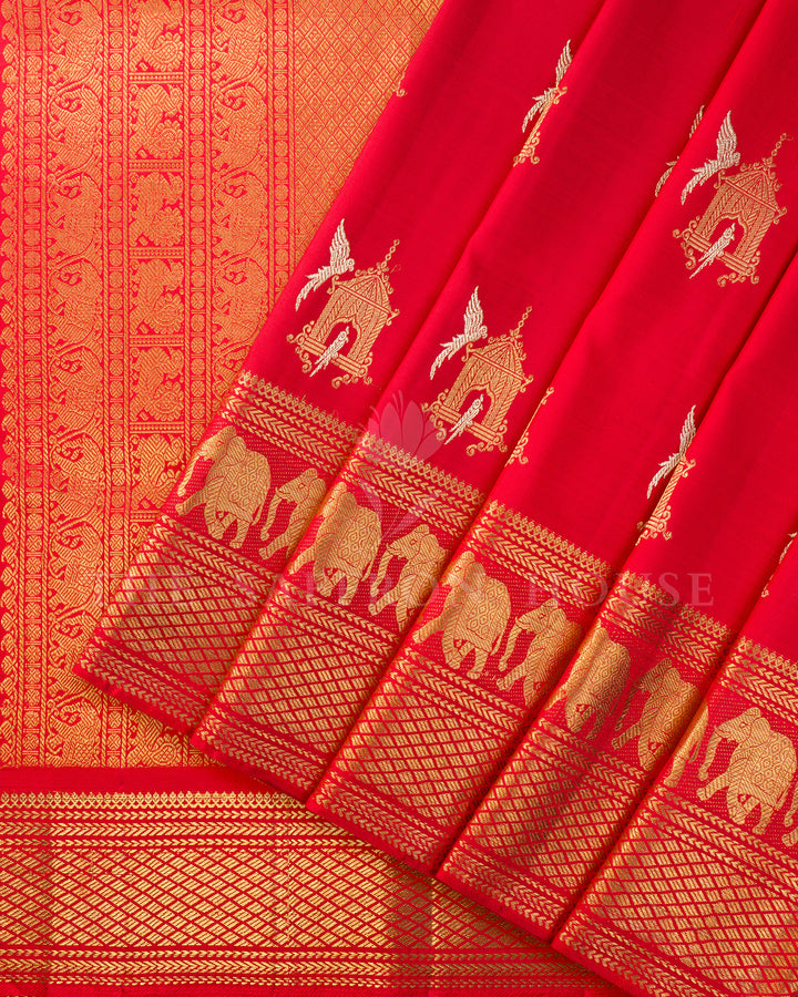 Shakti | Red Kanchivaram Silk Saree