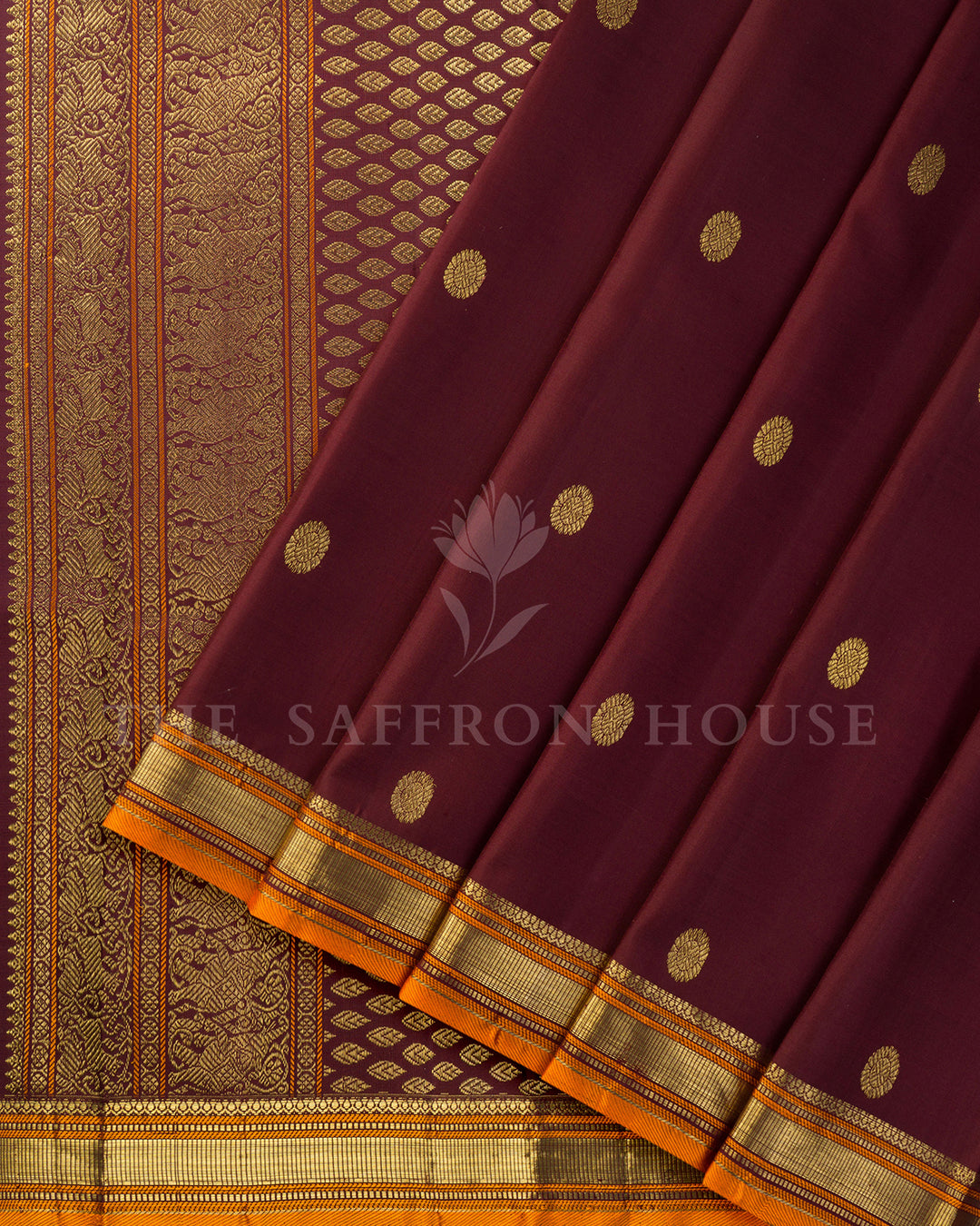 Maroon Kanchivaram Silk Saree – view 2