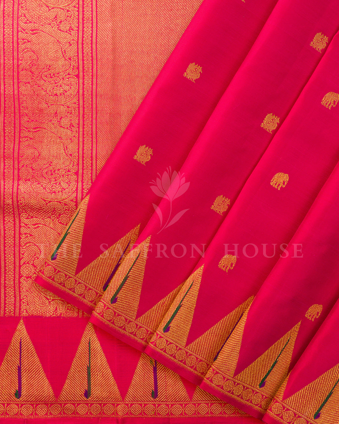 Rani Pink Kanchivaram Silk Saree – view 2