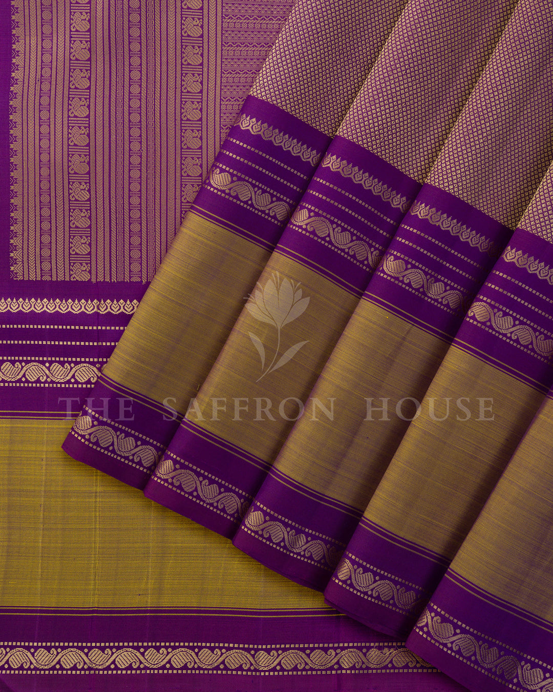 Purple Kanchivaram Silk Saree