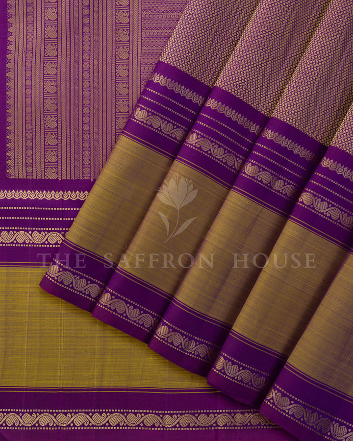 Purple Kanchivaram Silk Saree