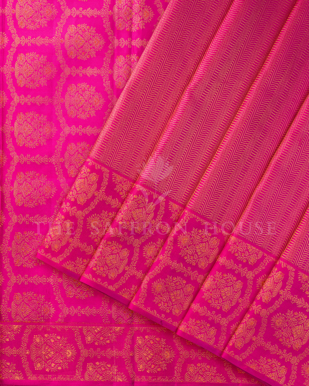 Rani Pink Kanchivaram Silk Saree