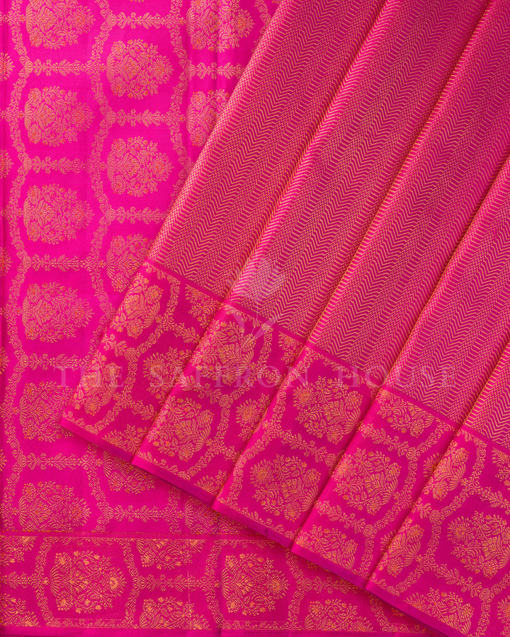 Rani Pink Kanchivaram Silk Saree