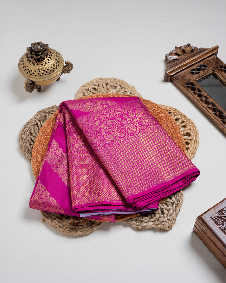 Magenta & Mauve Kanchivaram Silk Saree