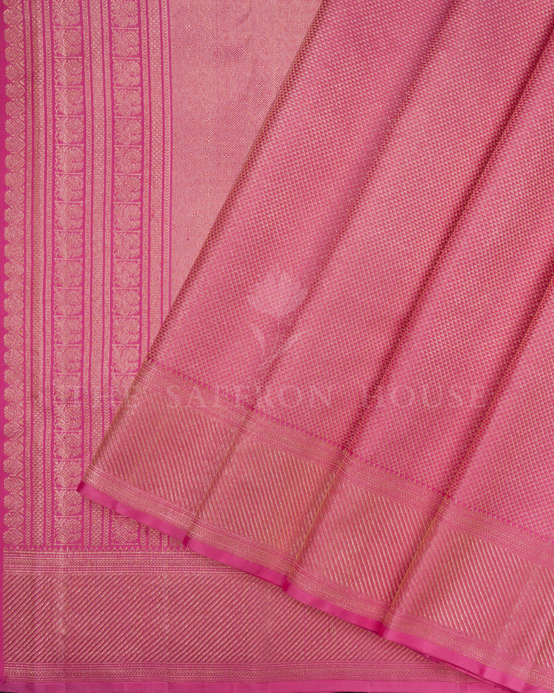 Light Baby Pink Handwoven Kanjivaram Silk Saree - TSH2506261