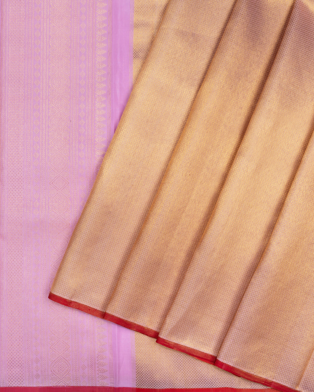 Rose Gold And Baby Pink Handwoven Kanjivaram Silk Saree - TSH2506127-View2