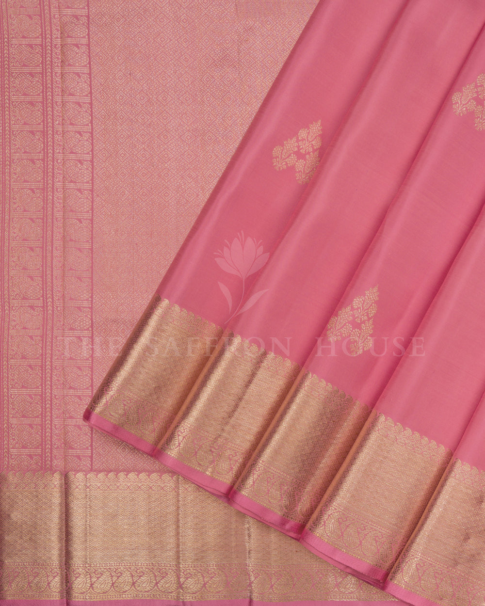 Baby Pink Handwoven Pastel Kanjivaram Silk Saree - TSH2506247