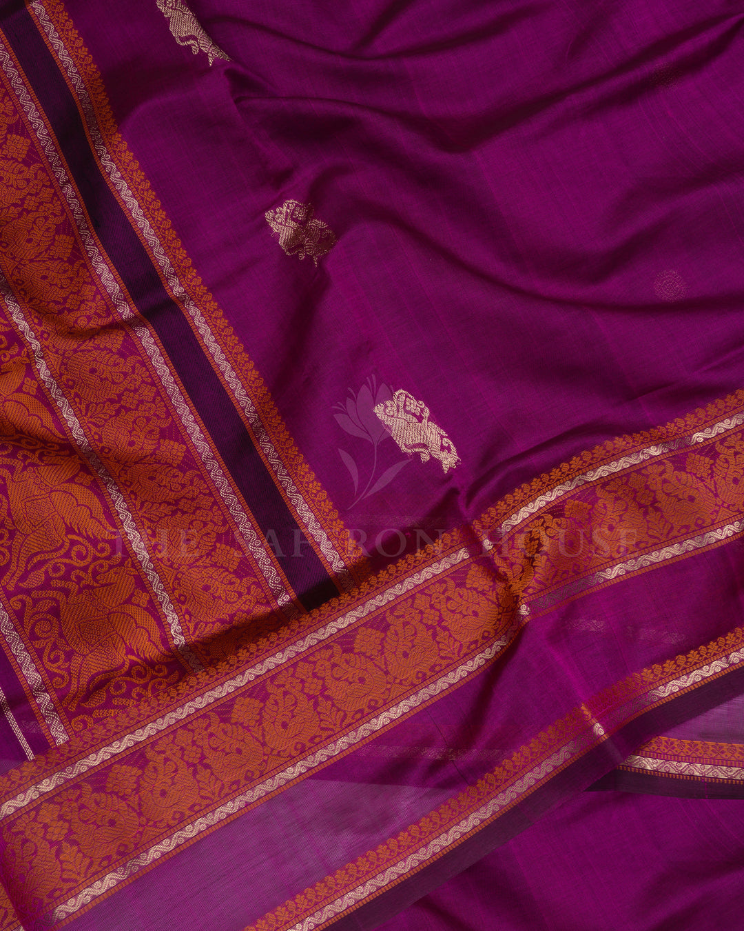 Dark Magenta Cotton Silk Saree - TSH110026