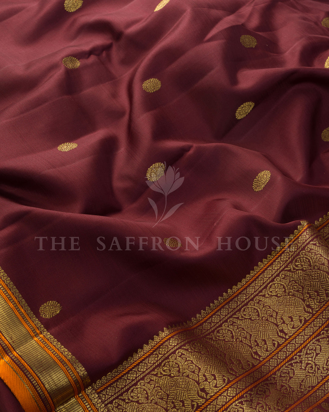 Maroon Kanchivaram Silk Saree – view 4