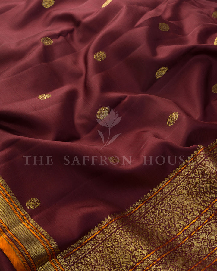 Maroon Kanchivaram Silk Saree – view 4