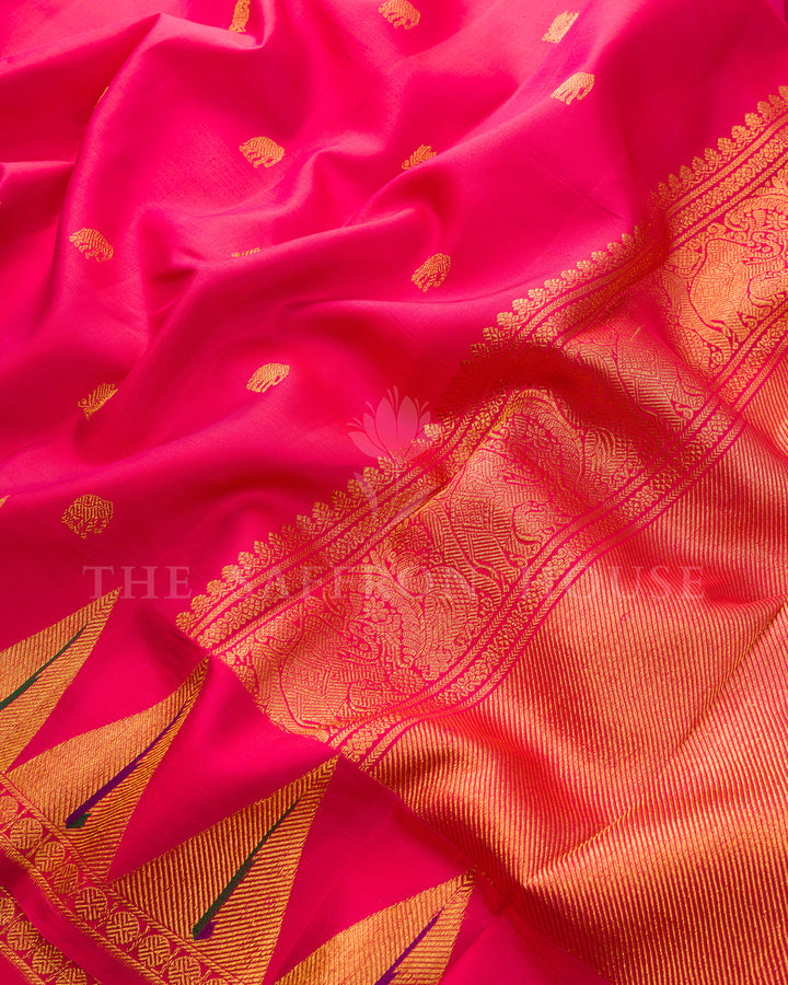 Rani Pink Kanchivaram Silk Saree – view 4