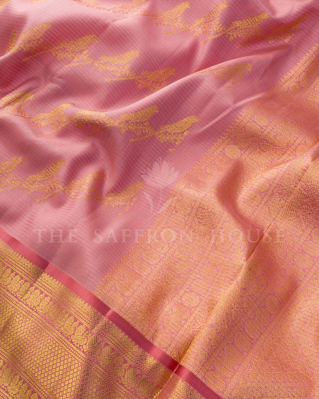 Rose Pink Kora Kanchivaram Silk