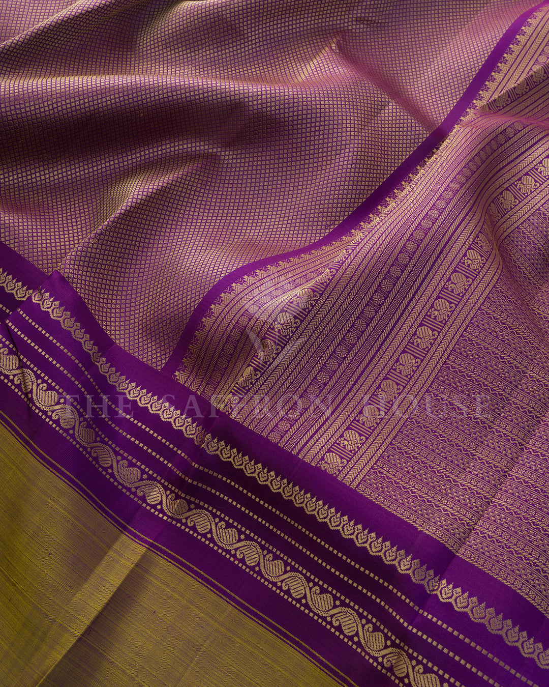 Purple Kanchivaram Silk Saree