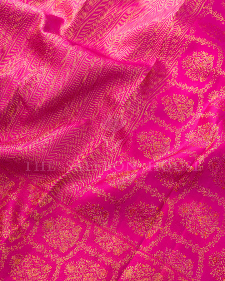 Rani Pink Kanchivaram Silk Saree