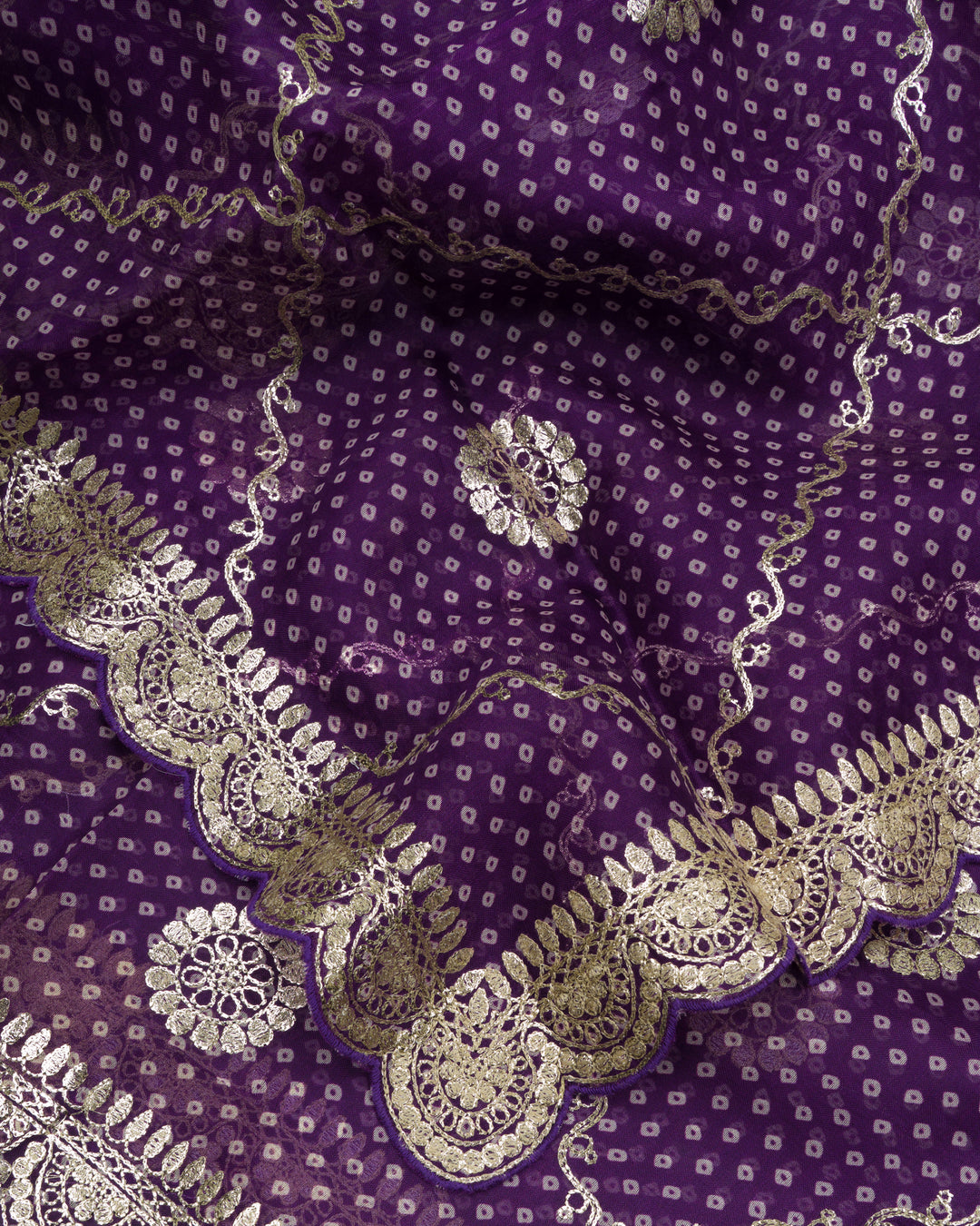 Purple Handwoven Printed Organza Saree - TSH846016