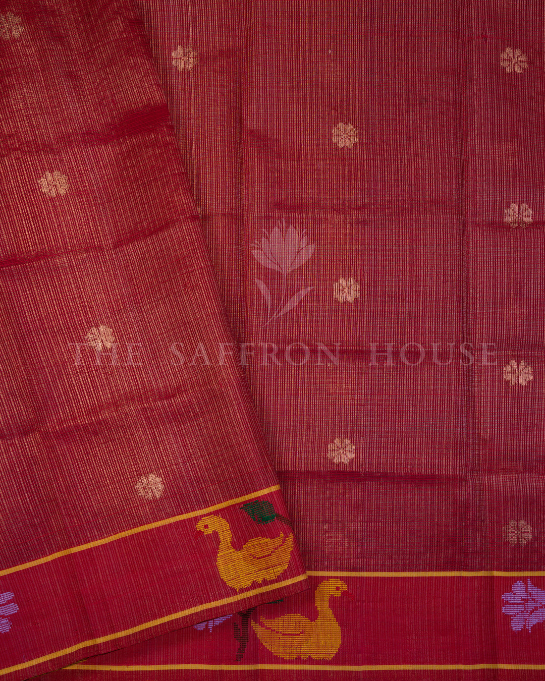 Bespoke Pichwai-Inspired Pure Zari Kota Saree with Vrindavan Nandi Motifs