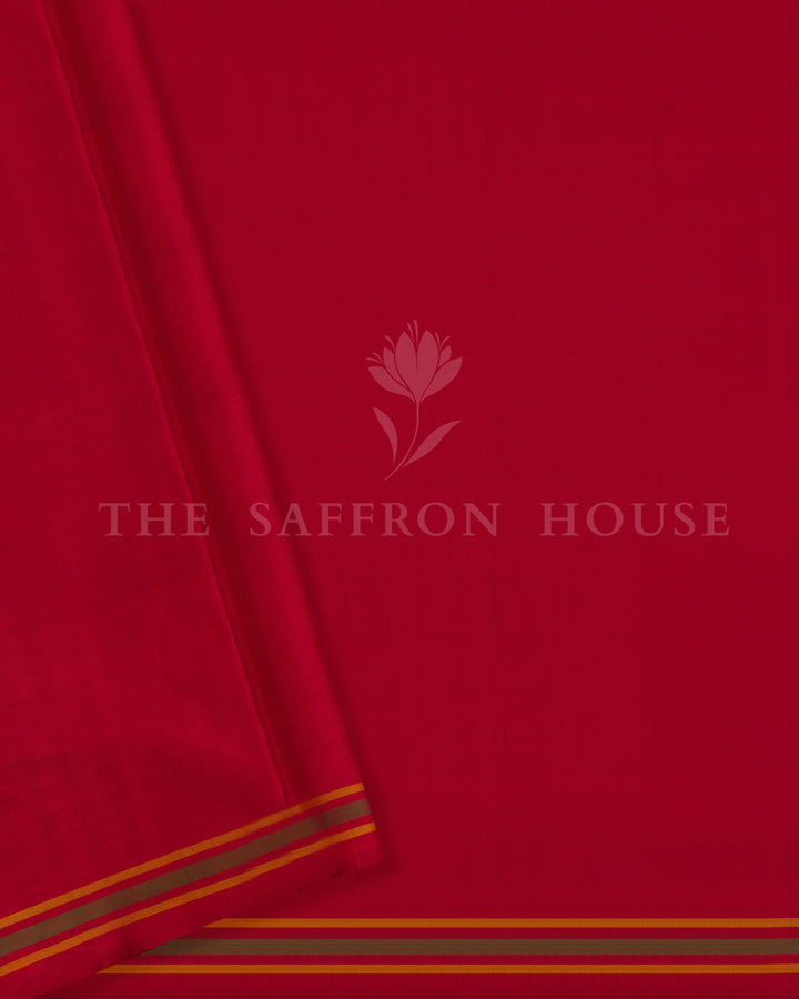 Violet Rajkot Single Ikat Patola Saree with Floral Kunjar Bhat & Nari Borders - TSH6010