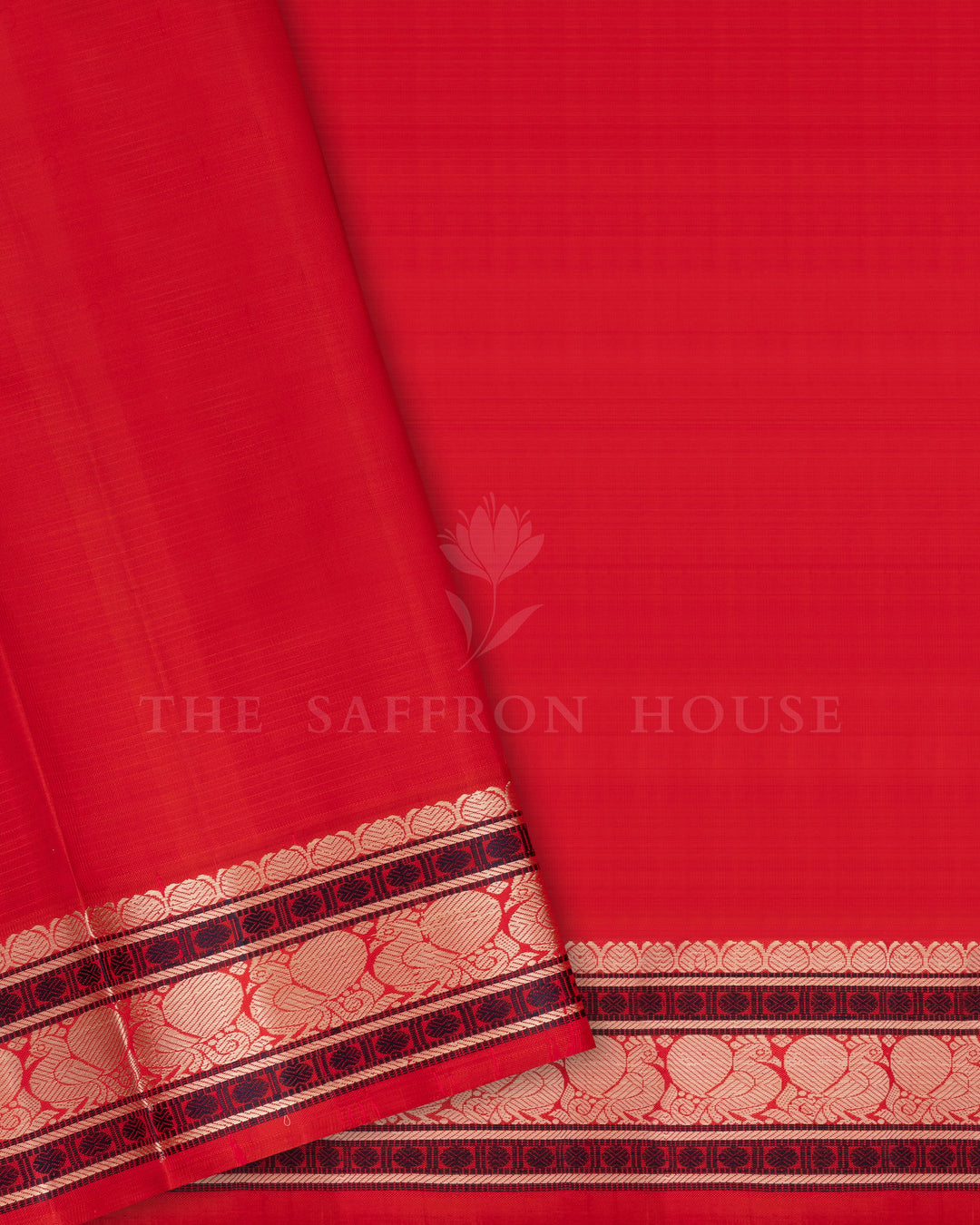 Maroon And Rust Handwoven Kanjivaram Silk Saree - TSH2506011