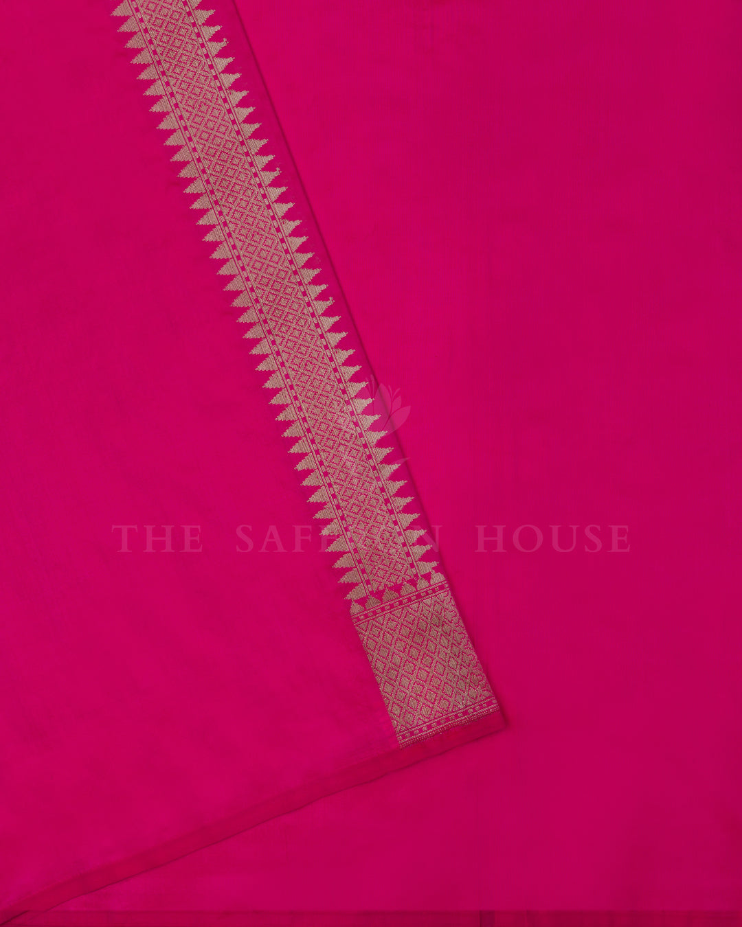 Rani Pink Handwoven Banarasi Silk Saree - TSH846009