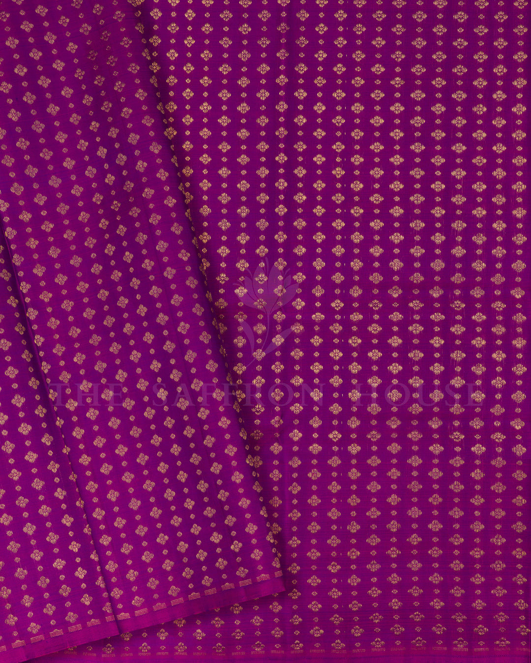 Peacock Blue And Magenta Pink Handwoven Kanjivaram Silk Saree - TSH000008