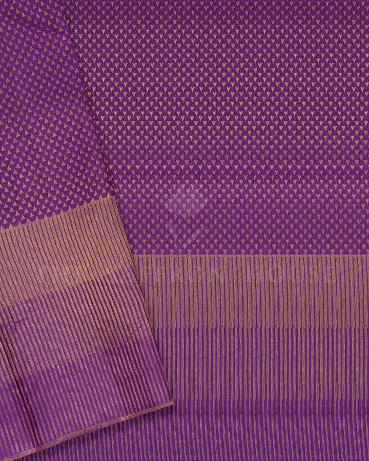 Purple Handwoven Kanjivaram Silk Saree - TSH2506129
