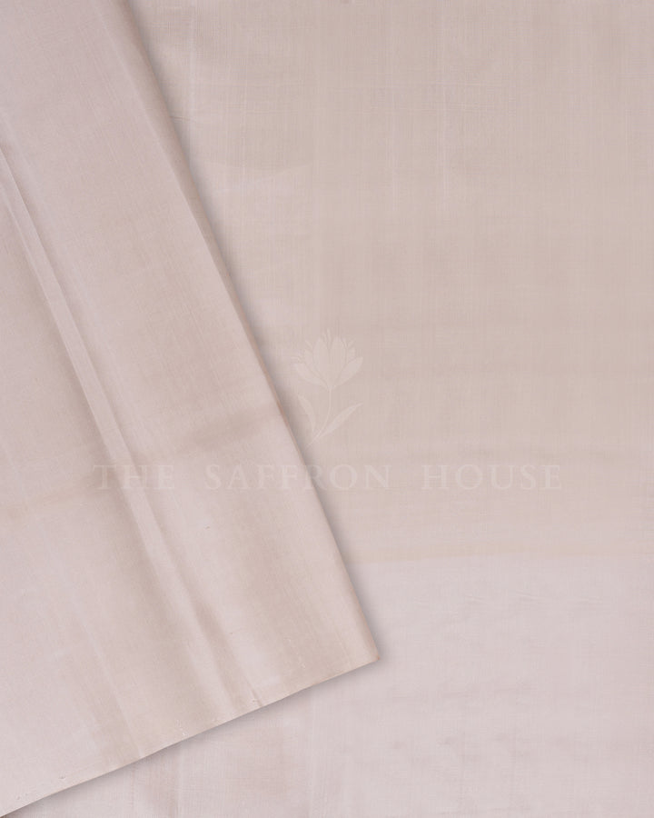 Teal Blue And Light Beige Gadwal Silk - TSH8460100