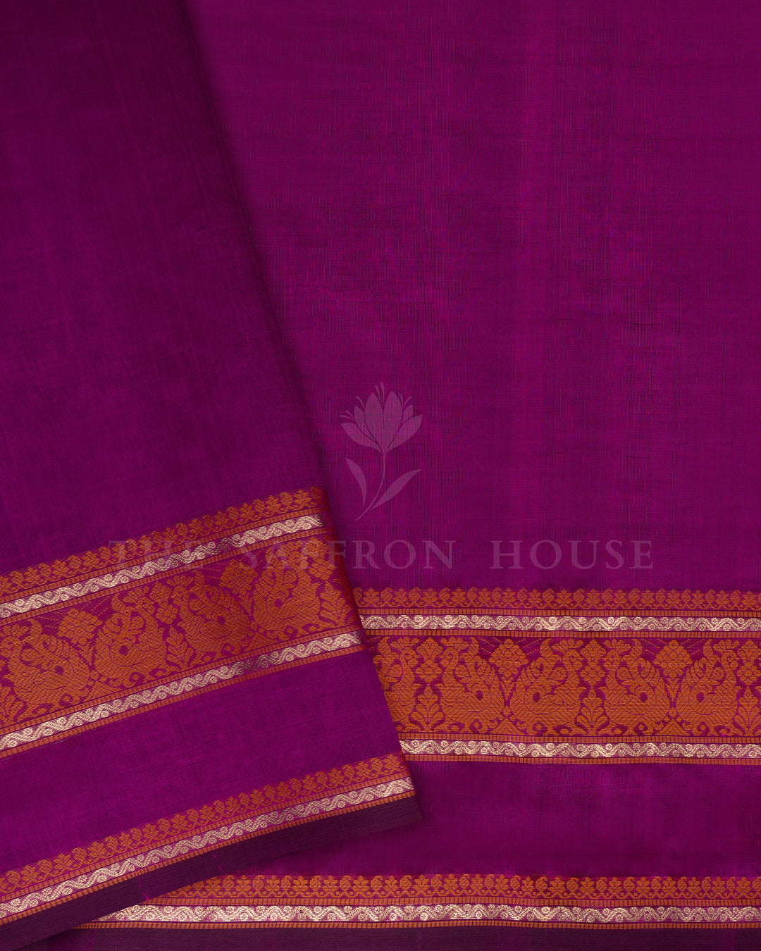 Dark Magenta Cotton Silk Saree - TSH110026