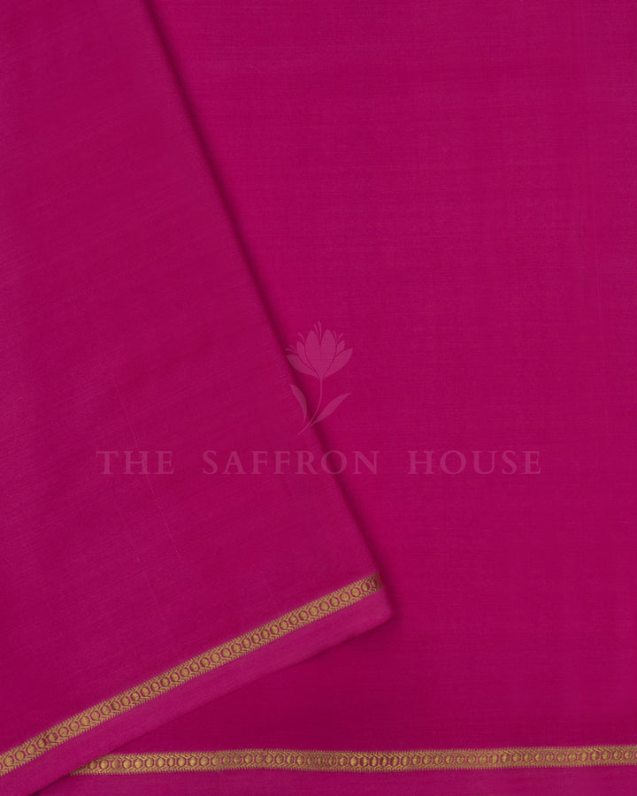 Pink Pure Zari Mysore Silk Saree - TSH2506100