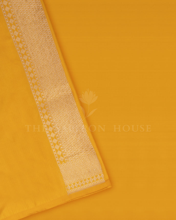 Yellow Handwoven Banaras Silk Saree - TSH2506171