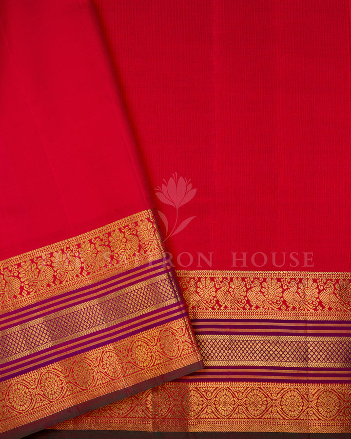 Ivory Kanchivaram Silk Saree with Patan Patola Fusion Border