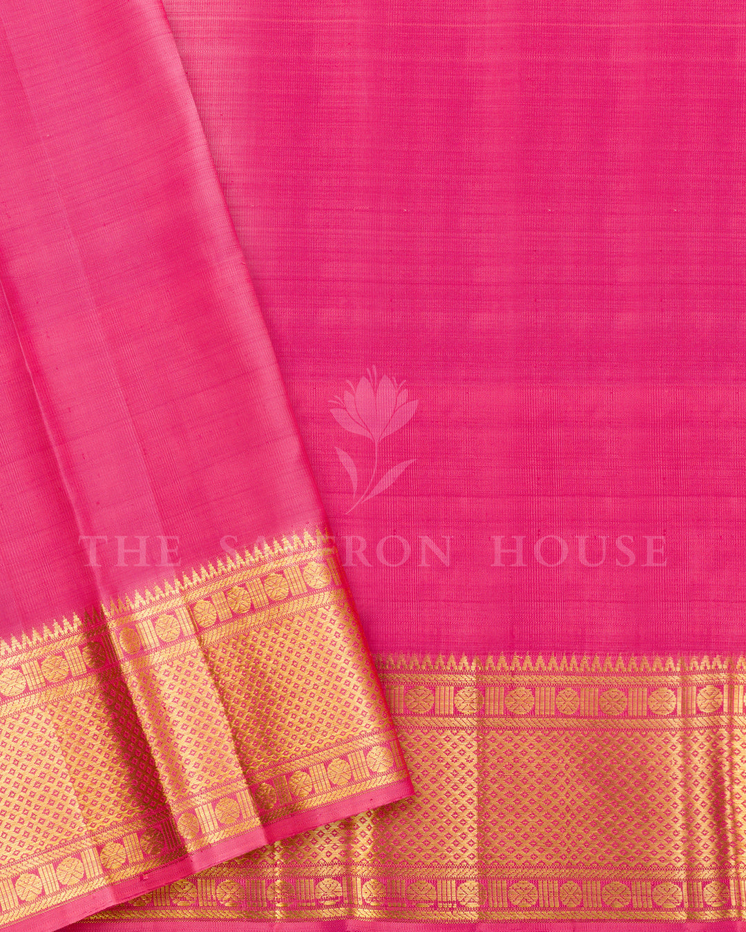 Pink Twill Kanchivaram Silk Saree