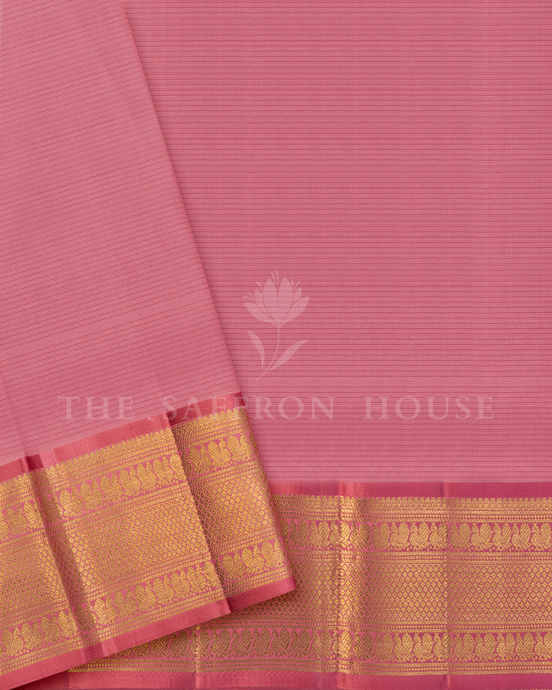 Rose Pink Kora Kanchivaram Silk