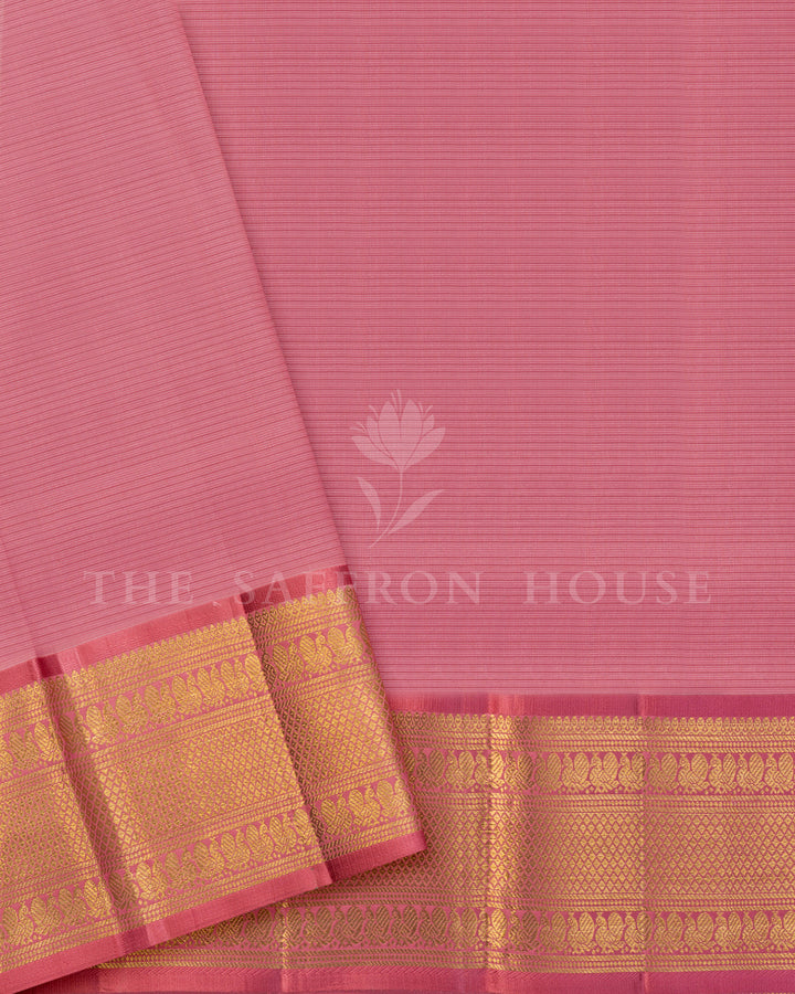 Rose Pink Kora Kanchivaram Silk