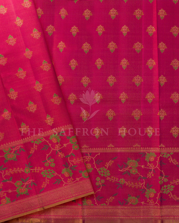 Dual Tone Purple Kanchivaram Silk Saree