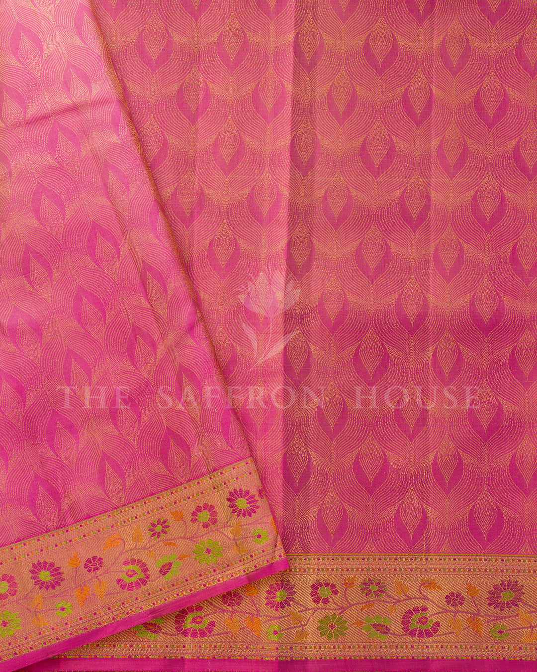 Mustard Striped Kanchivaram Silk Saree